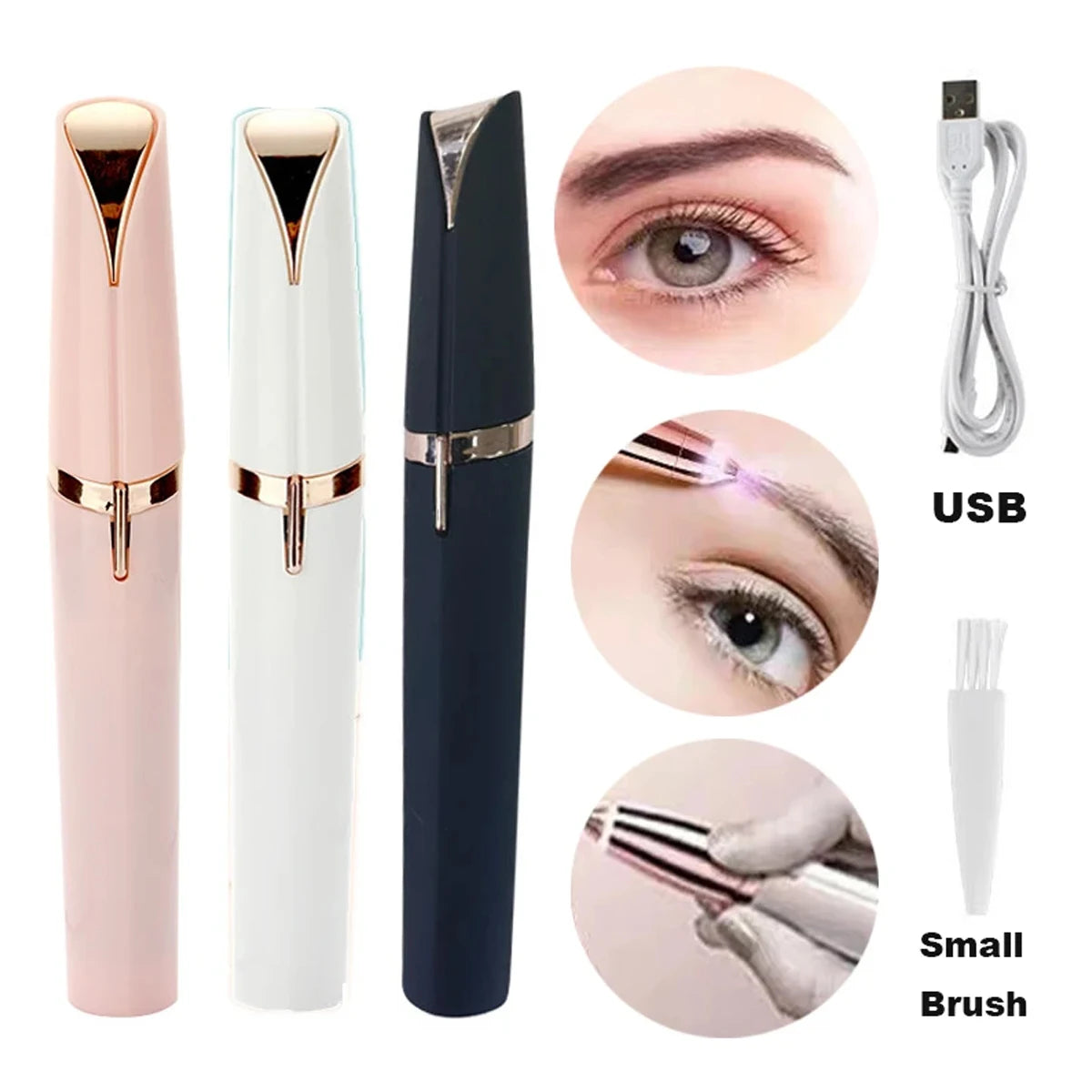 Smart Electric Eyebrow Trimmer Pen Implement Men and Women Clean Ladies' Shaver Automatic Razor Epila